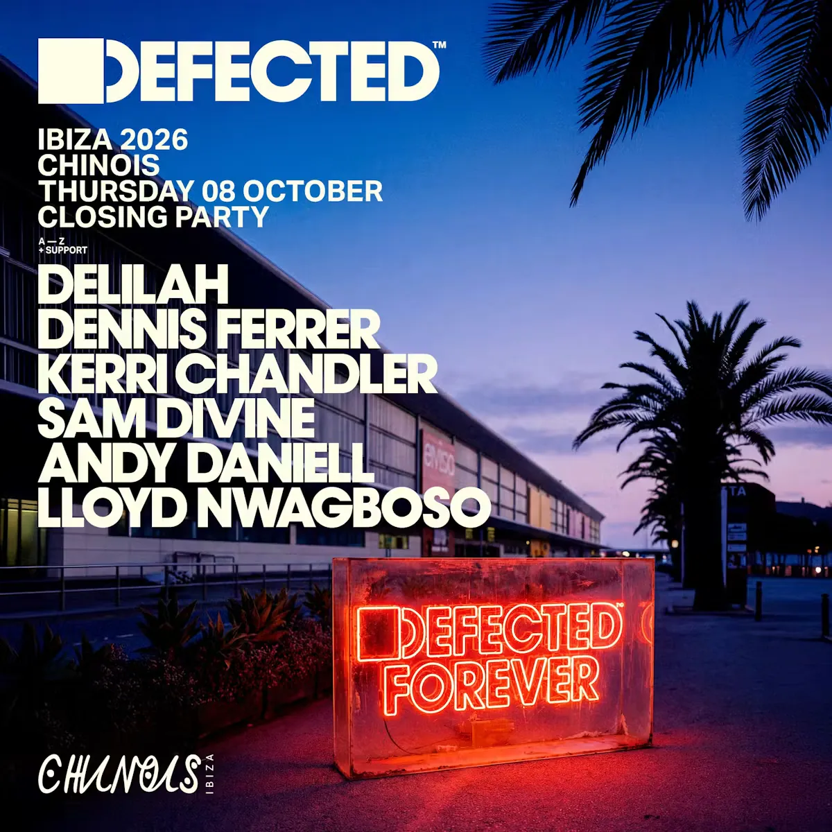 Defected closing party flyer